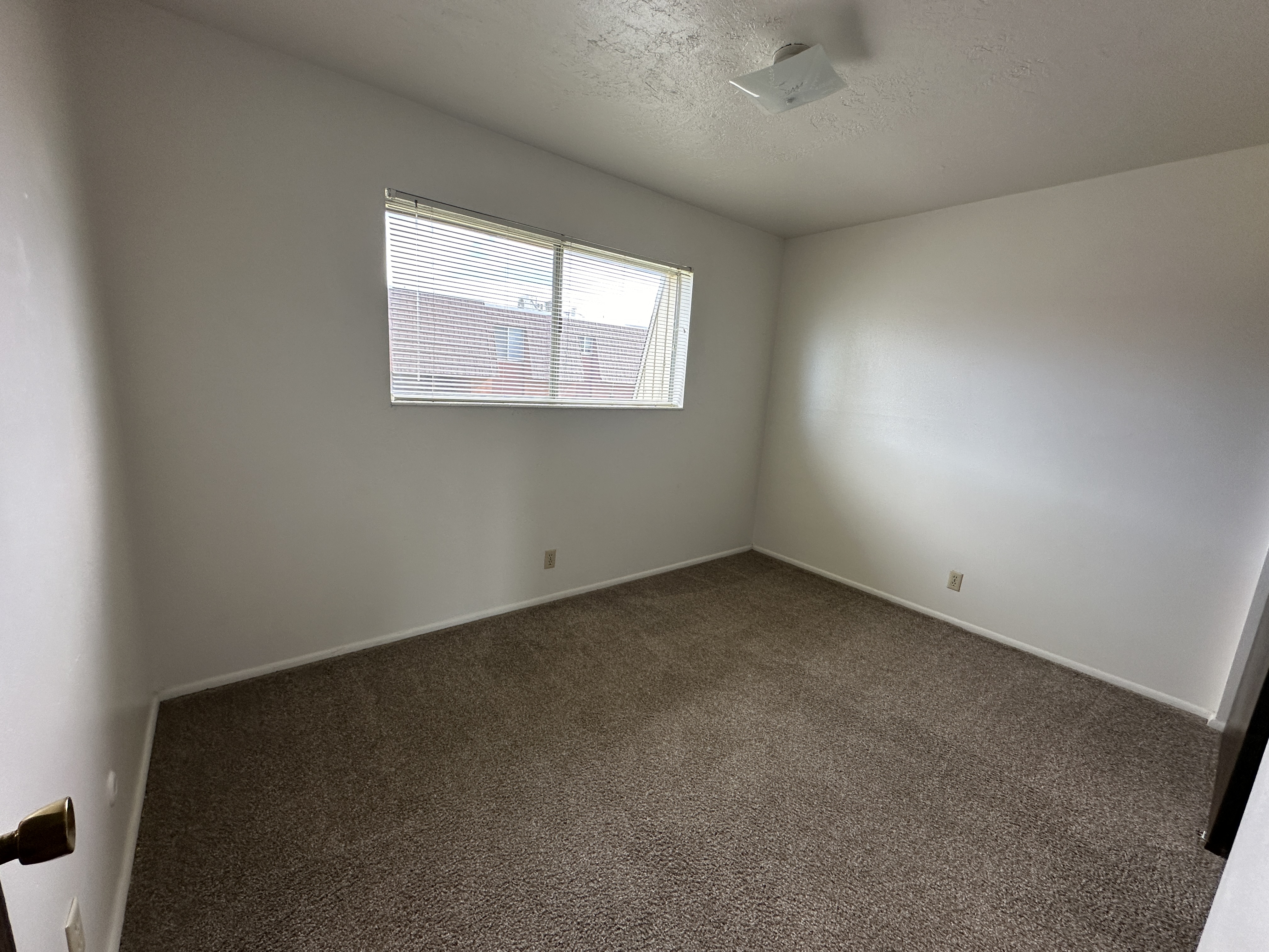 Bright bedroom with large window
